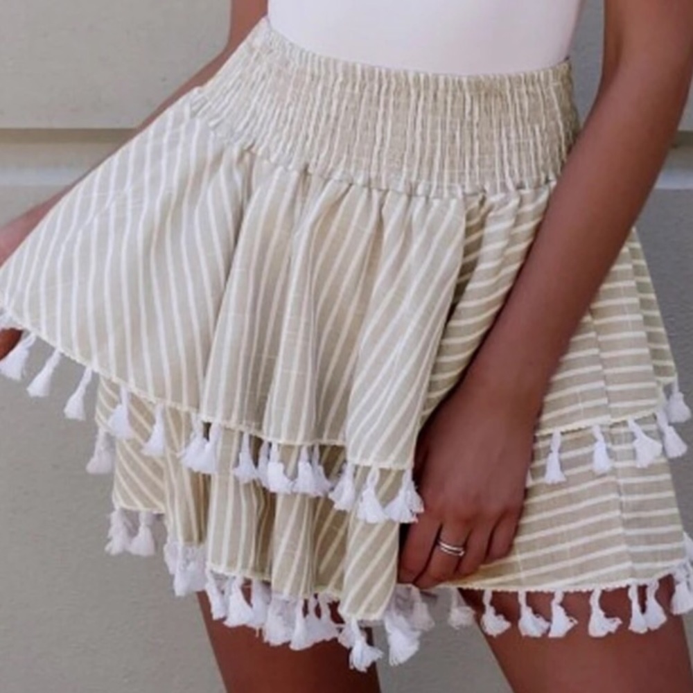 ‘Emily’ Tassle Mini Skirt